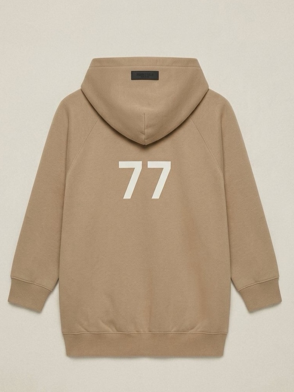 Fear of God Essentials 1977 3/4 Sleeve Hoodie - Oak (Tan), Size Small